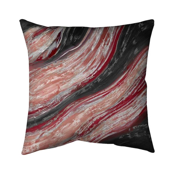 Fondo 20 x 20 in. Red Wave-Double Sided Print Indoor Pillow - FO2791808