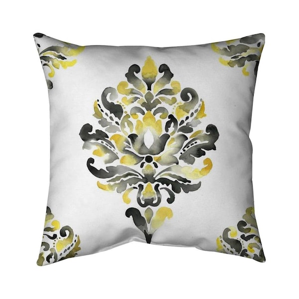 Begin Home Decor 20 x 20 in. Baroque Ornament-Double Sided Print Indoor Pillow - 5541-2020-PA5