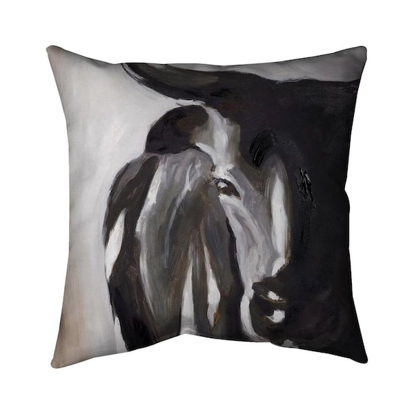 Begin Home Decor 20 x 20 in. Bull Head Closeup-Double Sided Print Indoor Pillow - 5541-2020-AN134