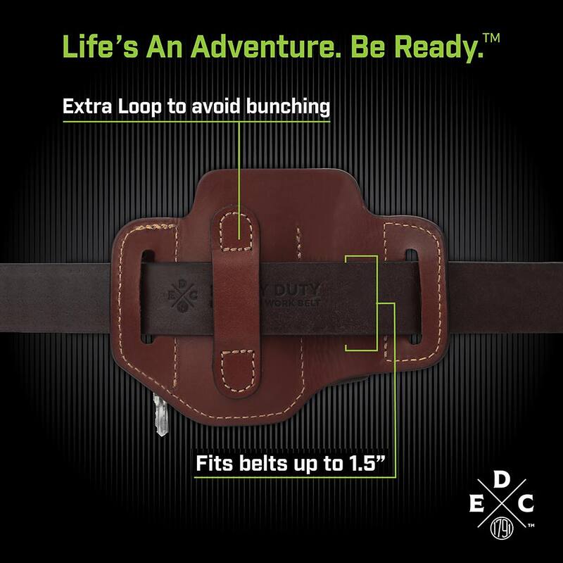 1791 EVERYDAY CARRY 8.7 in. Heavy-Duty Large and XL Chestnut Full-Grain Leather Tool Organizer - WEBHDESSFCHNA