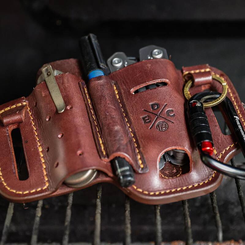 1791 EVERYDAY CARRY 8.7 in. Heavy-Duty Large and XL Chestnut Full-Grain Leather Tool Organizer - WEBHDESSFCHNA