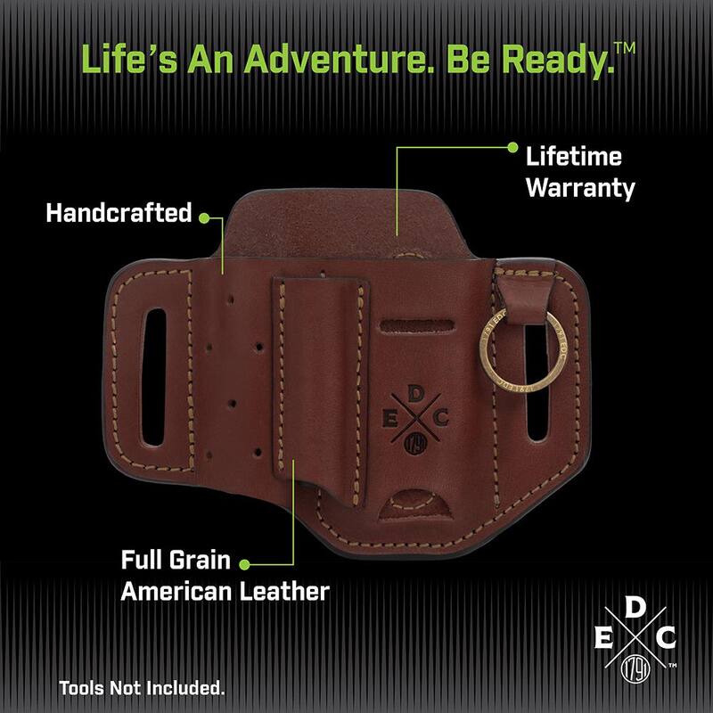 1791 EVERYDAY CARRY 8.7 in. Heavy-Duty Large and XL Chestnut Full-Grain Leather Tool Organizer - WEBHDESSFCHNA