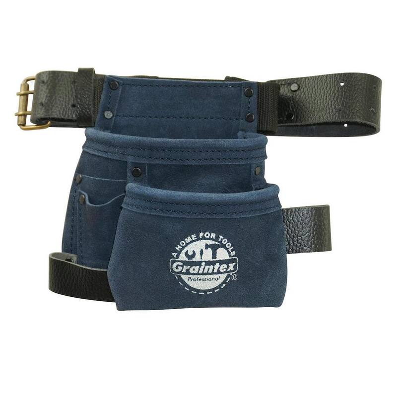 Graintex 4-Pocket Children's Navy Blue Tool Pouch w/Belt - SS2540