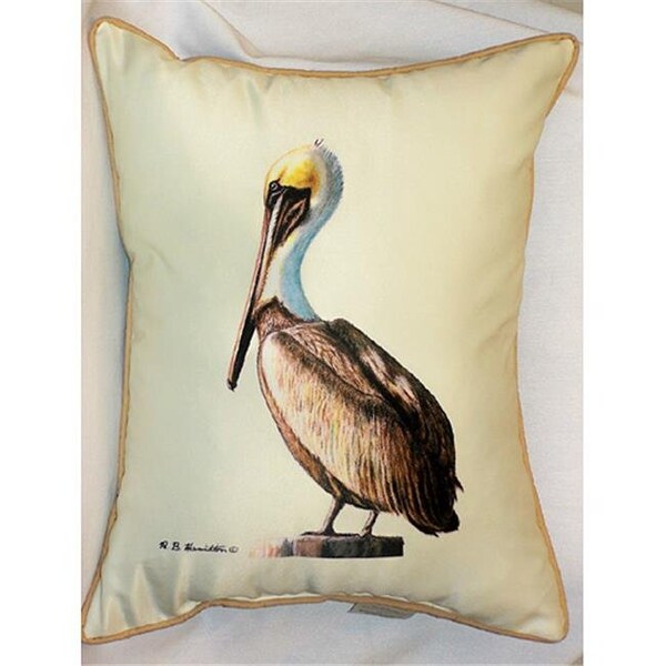 Betsy Drake Betsy Drake HJ035 Pelican Art Only Pillow 15"x22" - HJ035