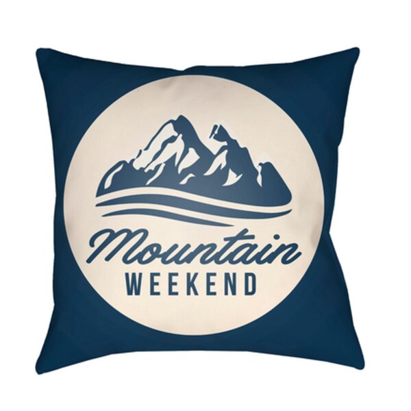 Artistic Weavers Lodge Cabin Alp Poly Filled Pillow - Navy & Beige - 26 x 26 in. - LGCB2047-2626