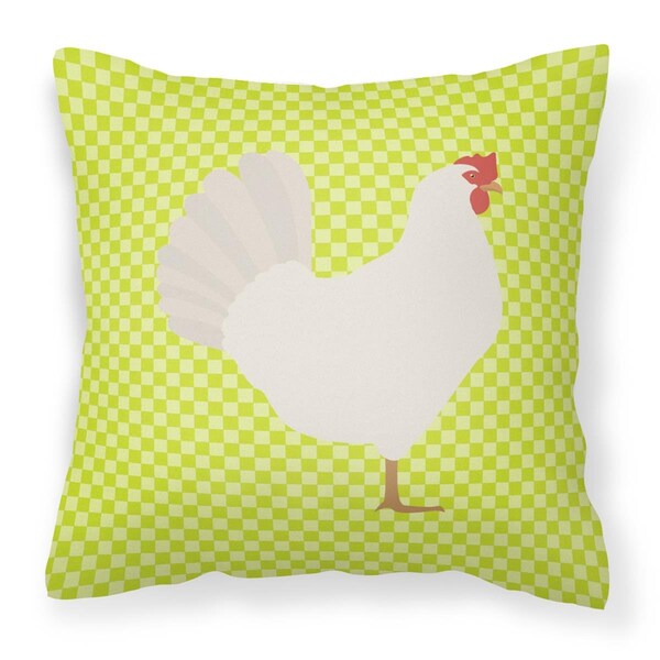 Jensendistributionservices Leghorn Chicken Green Fabric Decorative Pillow, 18 x 18 in. - MI2215222