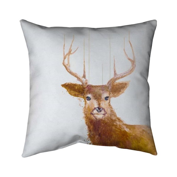 Fondo 26 x 26 in. Abstract Deer-Double Sided Print Indoor Pillow - FO2772625