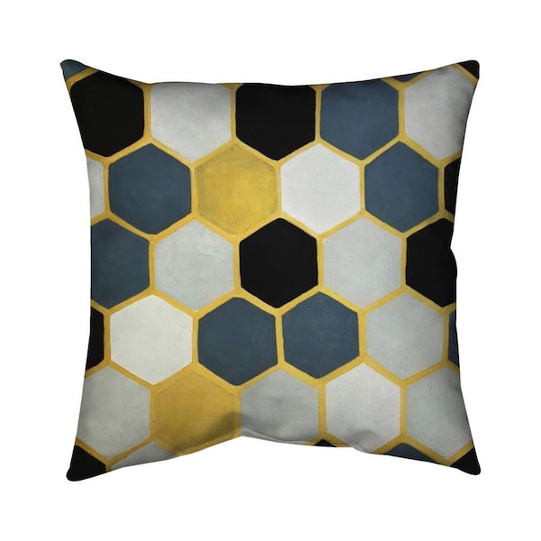 Fondo 26 x 26 in. Blue Cells-Double Sided Print Indoor Pillow - FO2773667