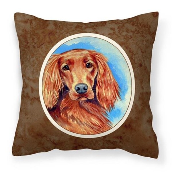 Carolines Treasures Carolines Treasures 7029PW1414 Irish Setter Fabric Decorative Pillow - 7029PW1414