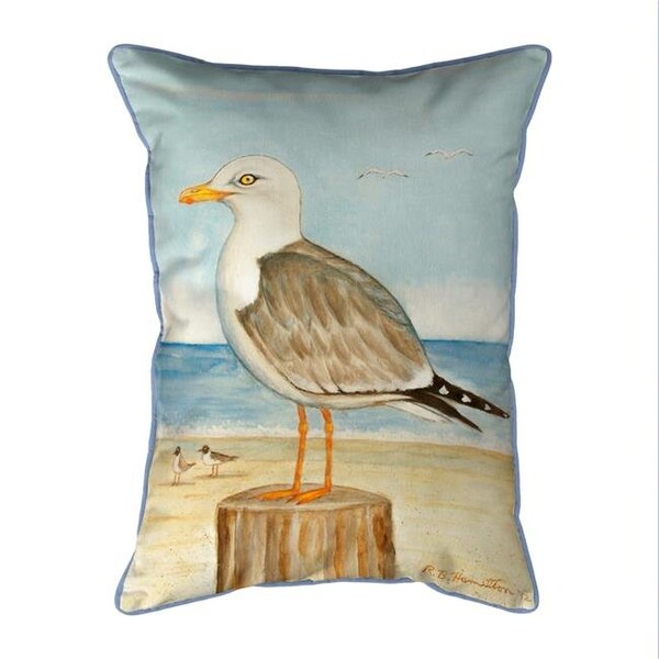 Betsy Drake Betsy Drake SN271 11 x 14 in. Dicks Seagull Small Indoor & Outdoor Pillow - SN271
