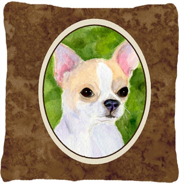 Carolines Treasures Carolines Treasures SS8786PW1414 14 x 14 in. Chihuahua Decorative Fabric Pillow - SS8786PW1414