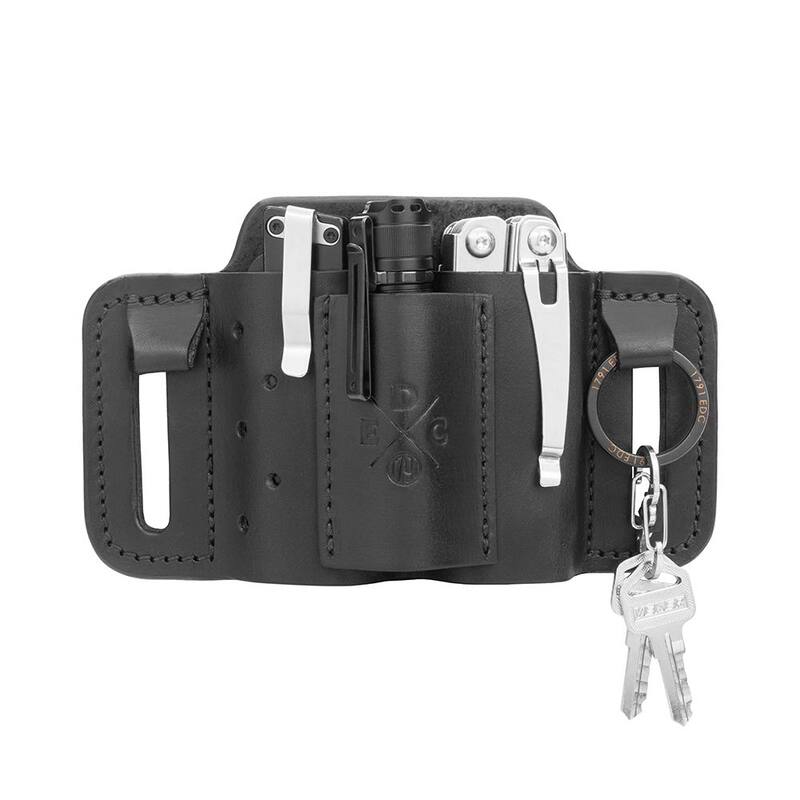 1791 EVERYDAY CARRY 7.5 in. Mini Small Black Full-Grain Leather Tool Organizer - WEBMNESMFBLKA