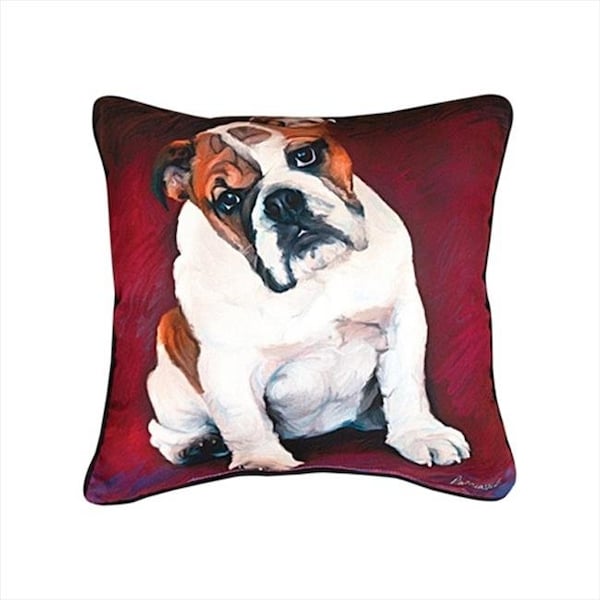 Manual Woodworkers & Weavers Manual Woodworkers and Weavers SLBBBD Paws And Whiskers Bulldog Baby Printed Pillow 18 X 18 in. - SLBBBD