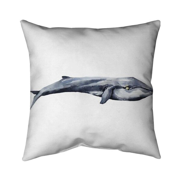 Begin Home Decor 26 x 26 in. Watercolor Whale-Double Sided Print Indoor Pillow - 5541-2626-AN395