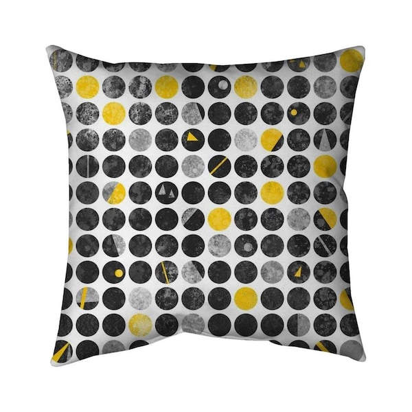 Fondo 26 x 26 in. Grunge Circles-Double Sided Print Indoor Pillow - FO2794470