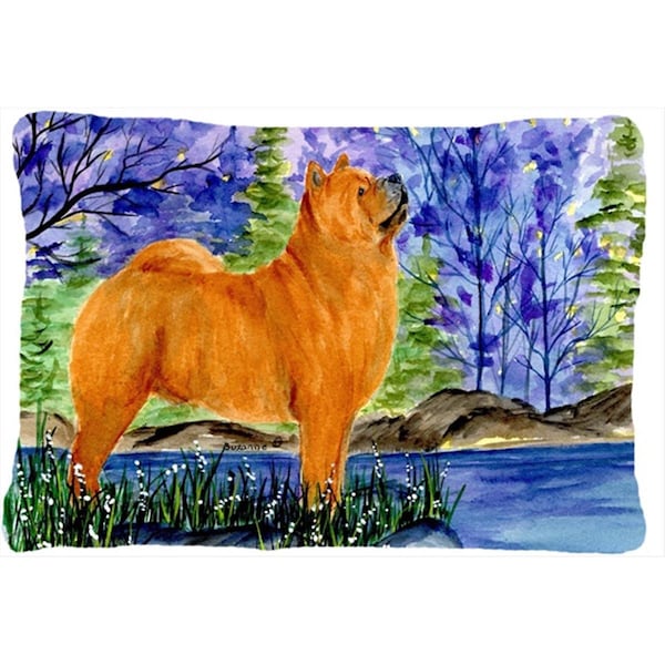 Carolines Treasures 12 x 16 in. Chow Chow Decorative Indoor & Outdoor Fabric Pillow - CA65548