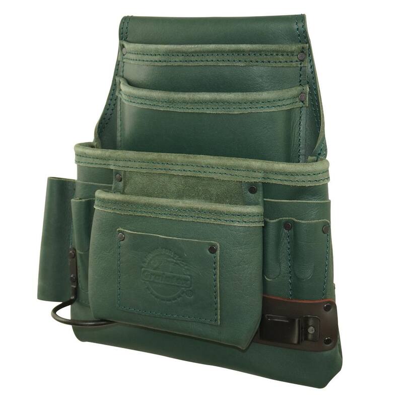 Graintex 10-Pocket Leather Top Grain Nail and Tool Pouch - ST2108