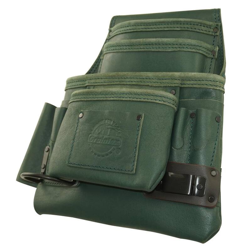 Graintex 10-Pocket Leather Top Grain Nail and Tool Pouch - ST2108
