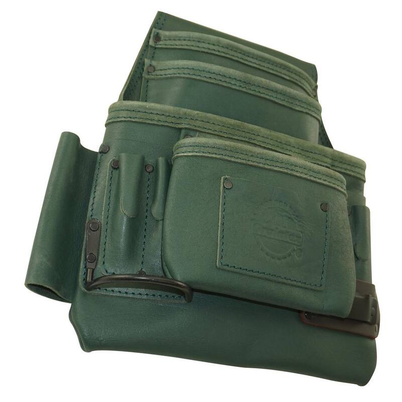 Graintex 10-Pocket Leather Top Grain Nail and Tool Pouch - ST2108