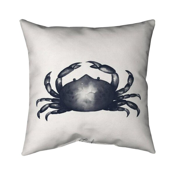 Fondo 20 x 20 in. Blue Crab-Double Sided Print Indoor Pillow - FO2775539