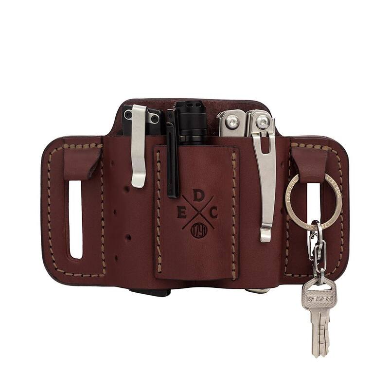 1791 EVERYDAY CARRY 7.5 in. Mini Small Chestnut Full-Grain Leather Tool Organizer - WEBMNESMFCHNA