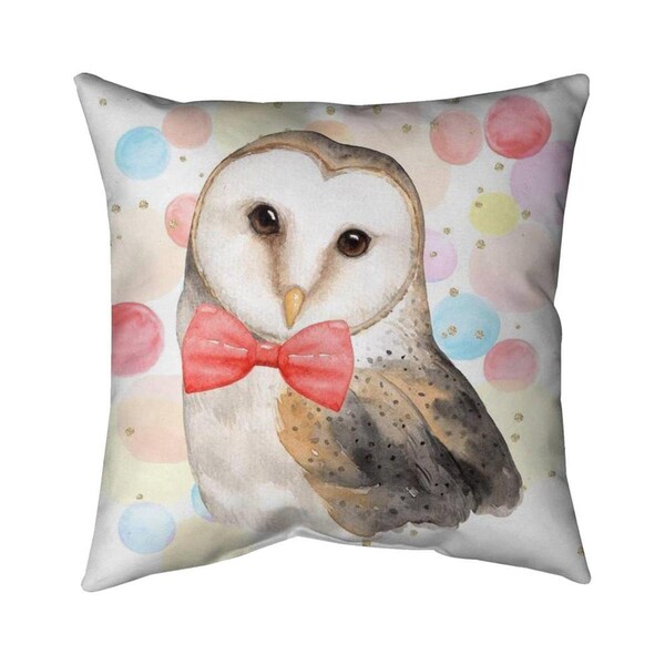 Begin Home Decor 20 x 20 in. Chic Owl-Double Sided Print Indoor Pillow - 5541-2020-CH3