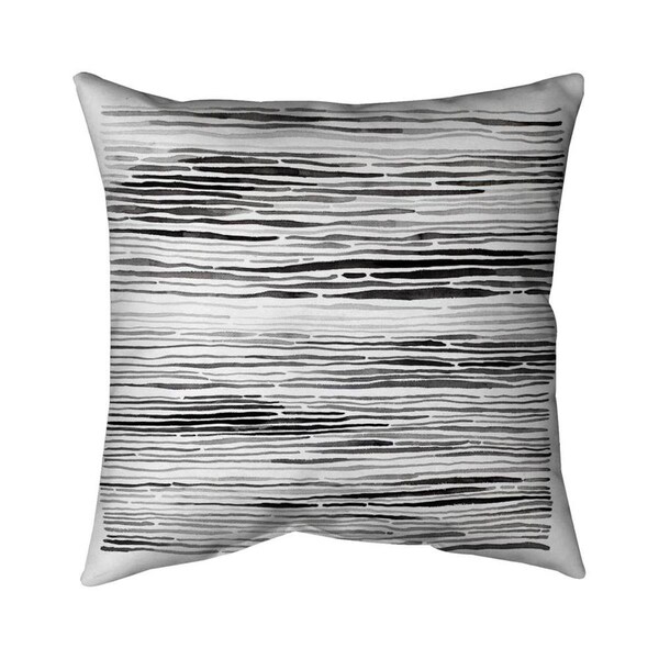 Fondo 26 x 26 in. Grey Grooves-Double Sided Print Indoor Pillow - FO2774198