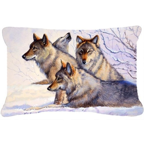 Carolines Treasures Carolines Treasures FMF0007PW1216 Wolves by Mollie Field Fabric Decorative Pillow - FMF0007PW1216