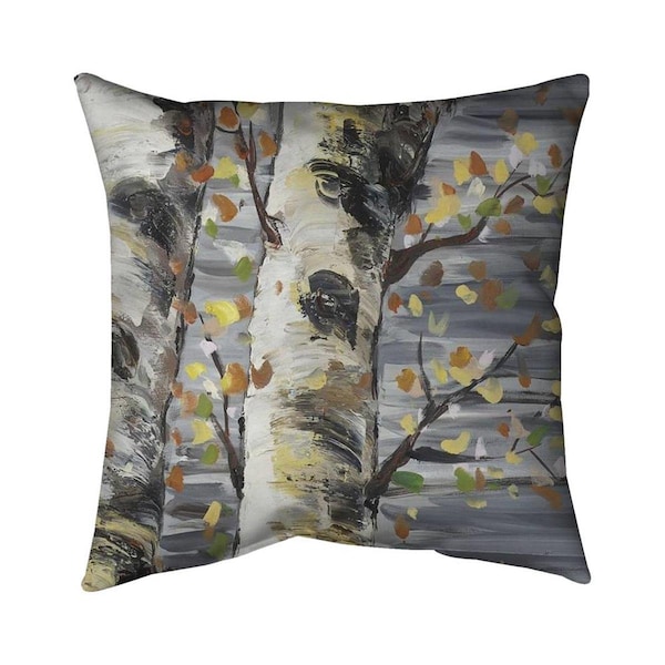 Fondo 20 x 20 in. Budding White Birches-Double Sided Print Indoor Pillow - FO2795913