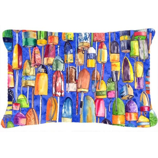 Carolines Treasures Carolines Treasures 8723PW1216 Lobster Buoys Indoor & Outdoor Fabric Decorative Pillow - 8723PW1216