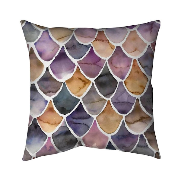 Begin Home Decor 20 x 20 in. Purple Like A Mermaid-Double Sided Print Indoor Pillow - 5541-2020-PA6