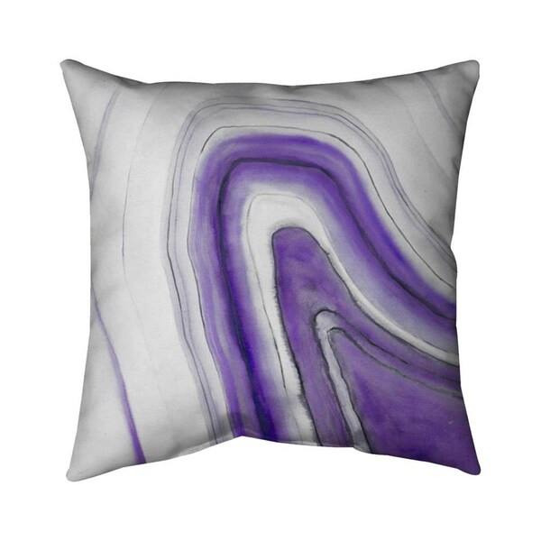 Fondo 26 x 26 in. Purple Round Geode-Double Sided Print Indoor Pillow - FO2775284