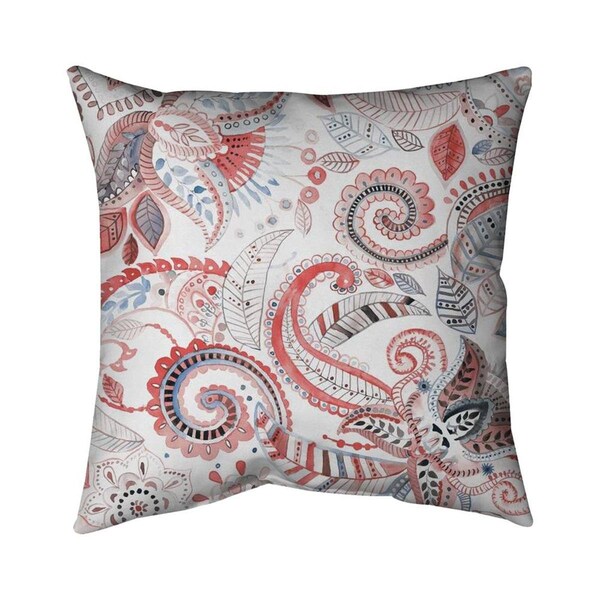 Fondo 20 x 20 in. Paisley Pattern-Double Sided Print Indoor Pillow - FO3335269