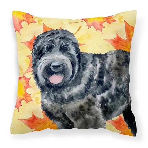 Carolines Treasures Carolines Treasures BB9938PW1414 Black Russian Terrier Fall Fabric Decorative Pillow - BB9938PW1414