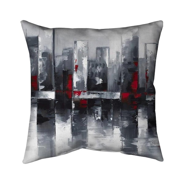 Fondo 20 x 20 in. Abstract Cityscape-Double Sided Print Indoor Pillow - FO2792962