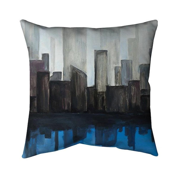 Fondo 26 x 26 in. View of A Blue City-Double Sided Print Indoor Pillow - FO2772208