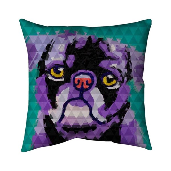 Begin Home Decor 20 x 20 in. Geometric Pug-Double Sided Print Indoor Pillow - 5541-2020-AN82