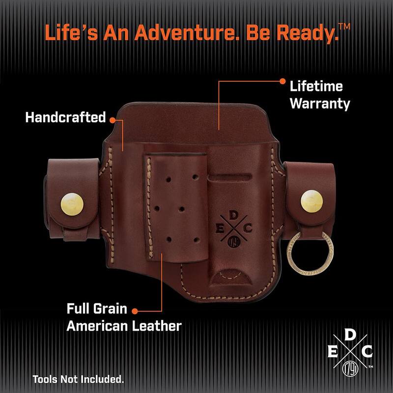 1791 EVERYDAY CARRY 7.5 in. Heavy-Duty Large and XL Chestnut Full-Grain Leather Tool Organizer - WEBHDASLFCHNA