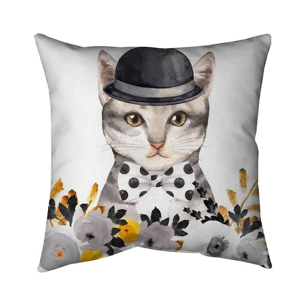 Fondo 26 x 26 in. Chic Cat-Double Sided Print Indoor Pillow - FO2791741
