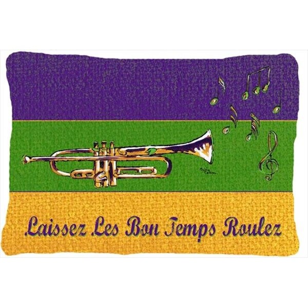 Carolines Treasures Carolines Treasures 8382PW1216 Mardi Gras Indoor & Outdoor Decorative Fabric Pillow - 12 x 16 in. - 8382PW1216