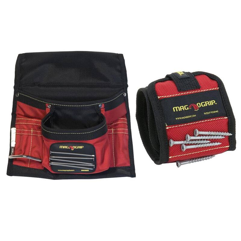 MagnoGrip Magnetic Tool Pouch and Magnetic Wristband Set (2-Pack) - 002-054