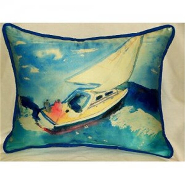 Betsy Drake Betsy Drake ZP257 Sailboat Throw Pillow; 20 x 24 in. - ZP257