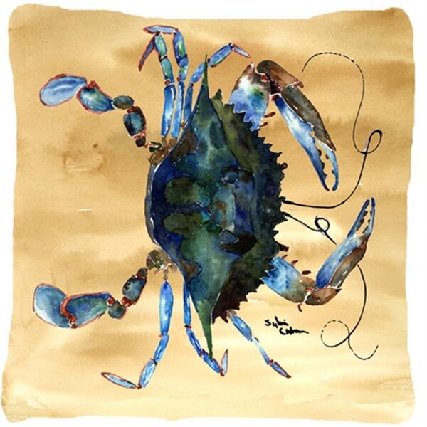 Carolines Treasures Carolines Treasures 8159PW1414 14 x 14 in. Crab Decorative Fabric Pillow - 8159PW1414