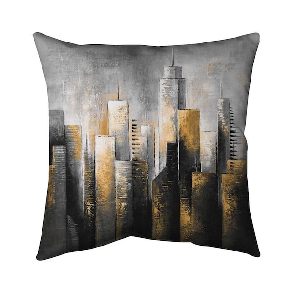 Fondo 20 x 20 in. Abstract Skyline-Double Sided Print Indoor Pillow - FO2794219
