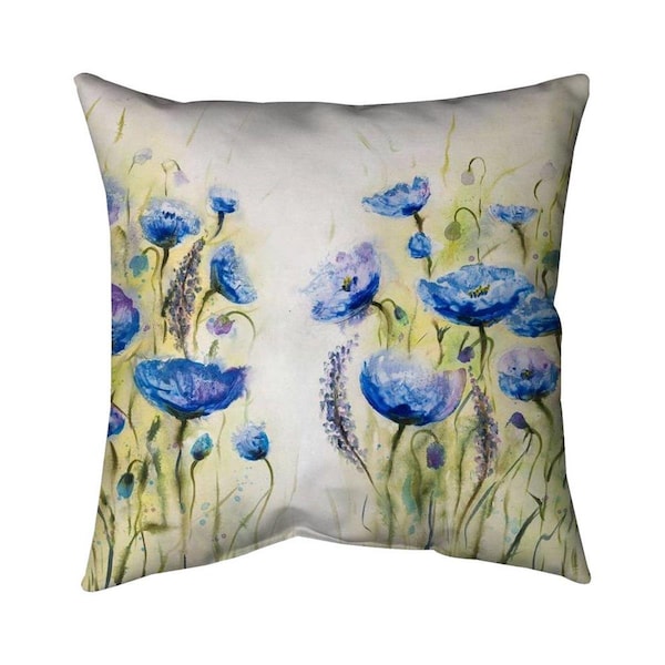 Begin Home Decor 20 x 20 in. Blue Garden-Double Sided Print Indoor Pillow - 5541-2020-FL107