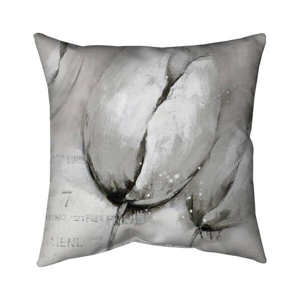 Fondo 26 x 26 in. Contemporary Tulips-Double Sided Print Indoor Pillow - FO3327997