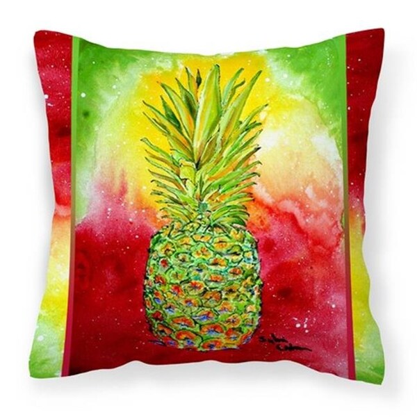 Carolines Treasures Carolines Treasures 8395PW1414 Pineapple Fabric Decorative Pillow; 14 x 3 x 14 in. - 8395PW1414