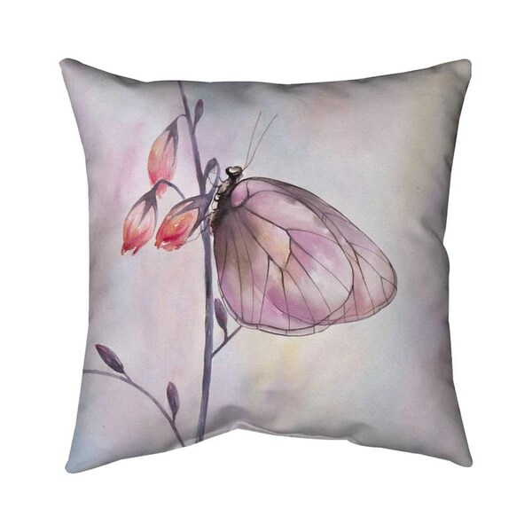 Begin Home Decor 20 x 20 in. Delicate Butterfly-Double Sided Print Indoor Pillow - 5541-2020-AN346