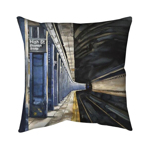 Fondo 26 x 26 in. New-York Subway-Double Sided Print Indoor Pillow - FO3335250