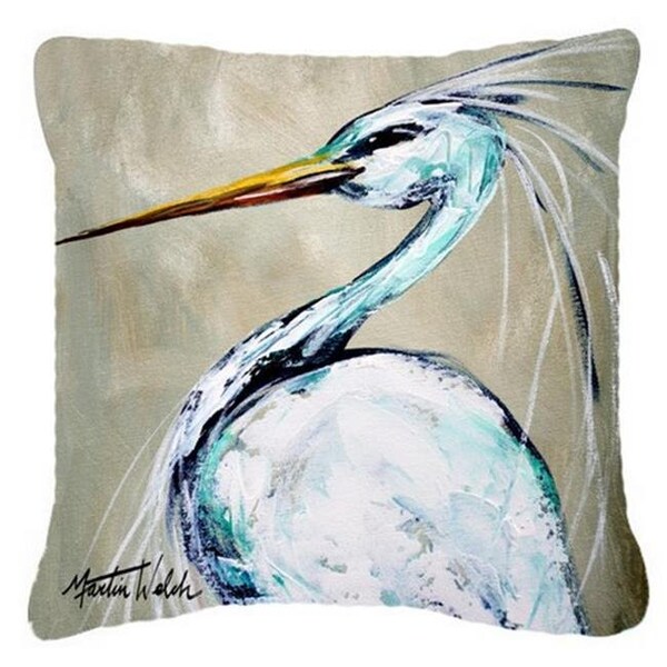 Carolines Treasures Carolines Treasures MW1132PW1414 Blue Heron Smittys Brother Canvas Fabric Decorative Pillow - MW1132PW1414
